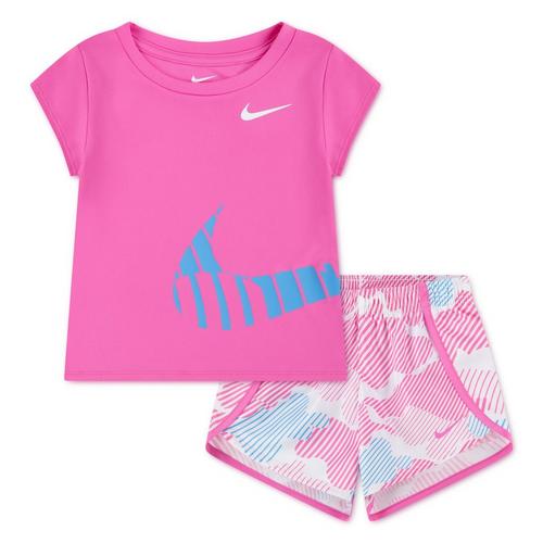Toddler Girls' Nike Essentials Printed Sprinter T-Shirt Set - Primary Image