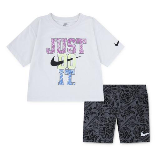 Girls' Nike Lace It Up Bike Shorts Set - Primary Image