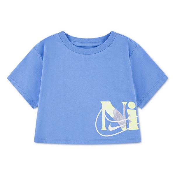 Girls' Nike Move With Nature Boxy T-Shirt 6X University Blue
