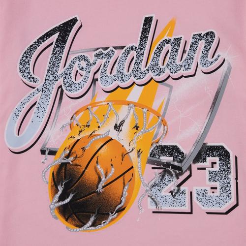 Girls' Jordan On Fire Script T-Shirt - Primary Image