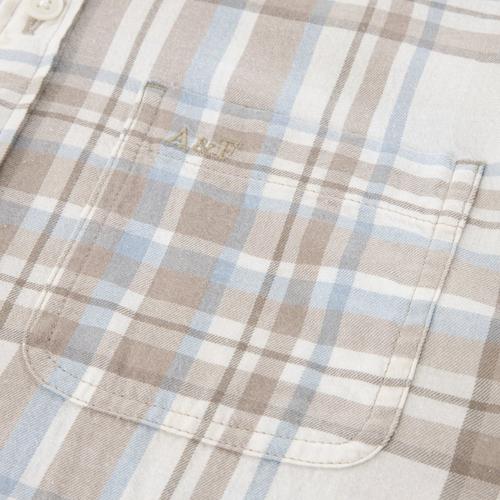 Boys' abercrombie kids Boxy Woven Button Up Shirt - Primary Image