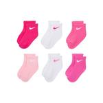 Baby Nike Swoosh 6 Pack Ankle Socks - Thumbnail 1 of 3