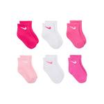Baby Nike Swoosh 6 Pack Ankle Socks - Thumbnail 2 of 3