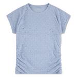 Girls' abercrombie kids YPB Eyelet Ruched Shirt - Thumbnail 1 of 3