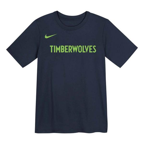 Kids' Minnesota Timberwolves Essentials Nike T-Shirt 7 Navy