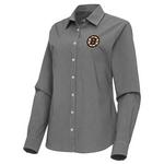 Antigua Women's Boston Bruins Porter Woven Long Sleeve Button Up - Thumbnail 1 of 2