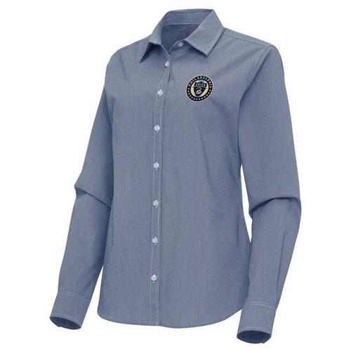 Antigua Women's Philadelphia Union Porter Woven Button Up Shirt - Primary Image