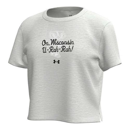 Under Armour Girls' Wisconsin Badgers Breezy Crop - Primary Image