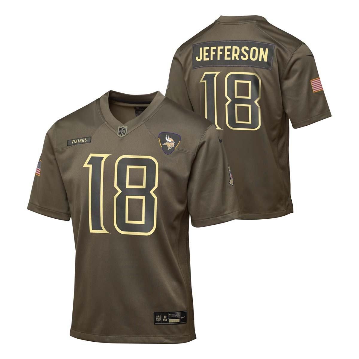 Nike Kids' Minnesota Vikings Justin Jefferson #18 2025 Salute To