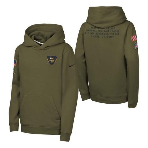 Nike Kids' Minnesota Vikings 2025 Salute To Service Club Hoodie - Primary Image