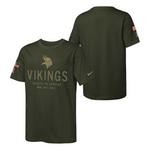 Nike Kids' Minnesota Vikings 2025 Salute To Service T-Shirt - Thumbnail 3 of 3