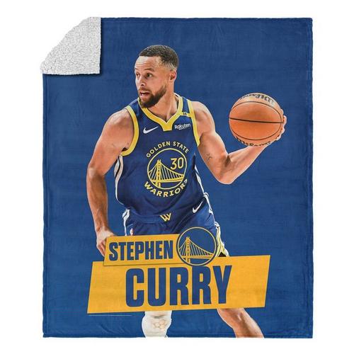 TheNorthwest Golden State Warriors Steph Curry Silk Touch Sherpa Throw Blanket - Primary Image