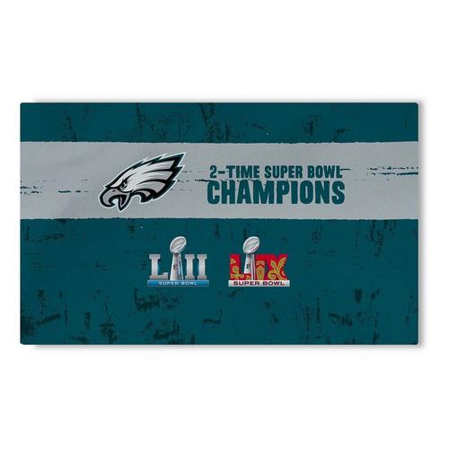 TheNorthwest Philadelphia Eagles 2-Time Super Bowl Champions Tradition Washable Rug - Primary Image