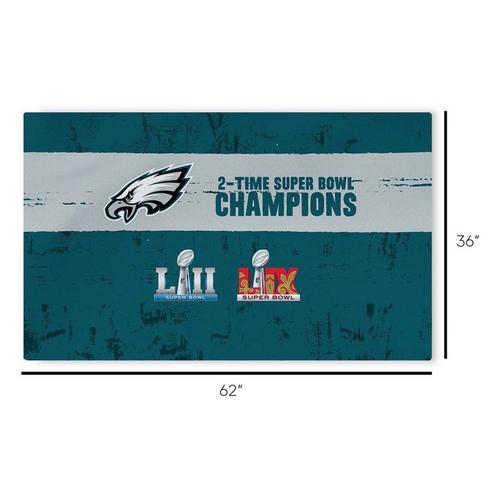 TheNorthwest Philadelphia Eagles 2-Time Super Bowl Champions Tradition Washable Rug - Primary Image