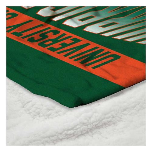 TheNorthwest Miami Hurricanes Silk Touch Sherpa Throw Blanket - Primary Image