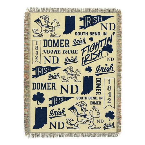 TheNorthwest Notre Dame Fighting Irish Woven Tapestry Throw Blanket - Primary Image