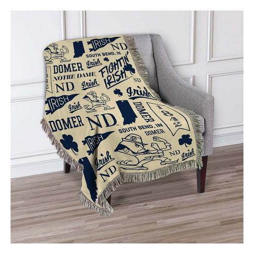 TheNorthwest Notre Dame Fighting Irish Woven Tapestry Throw Blanket - Primary Image