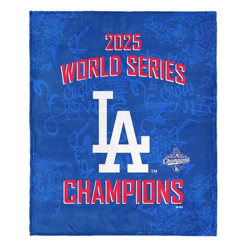 TheNorthwest Los Angeles Dodgers 2025 World Series Champions Silk Touch Throw Blanket - Primary Image