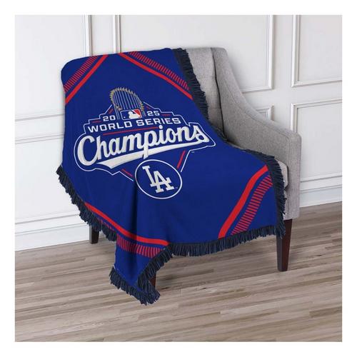 TheNorthwest Los Angeles Dodgers 2025 World Series Champions Shoestring Woven Tapestry - Primary Image