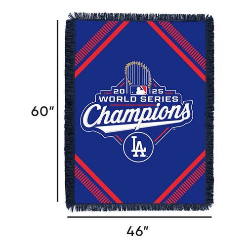 TheNorthwest Los Angeles Dodgers 2025 World Series Champions Shoestring Woven Tapestry - Primary Image