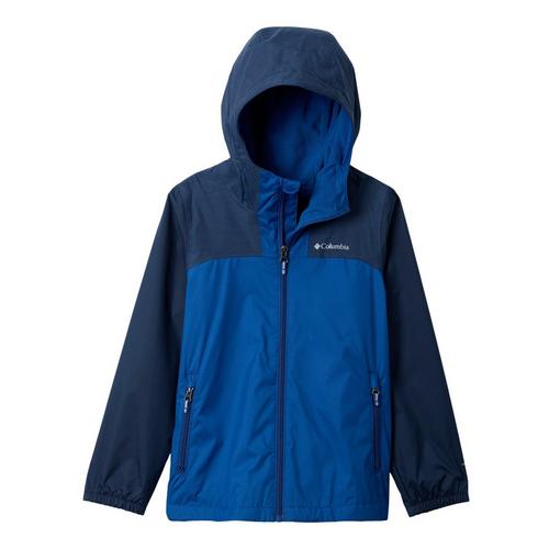 Boys' Columbia Rainy Trails III Fleece Lined Hooded Rain Jacket - Primary Image