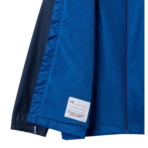 Boys' Columbia Rainy Trails III Fleece Lined Hooded Rain Jacket - Primary Image