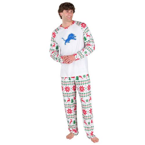 Concepts Sport Detroit Lions Tidings Knit Top & Pant Pajama Set - Primary Image