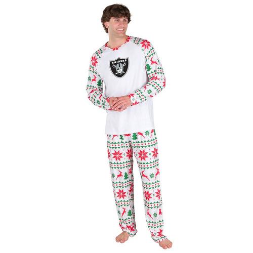 Concepts Sport Las Vegas Raiders Tidings Knit Top & Pant Pajama Set - Primary Image