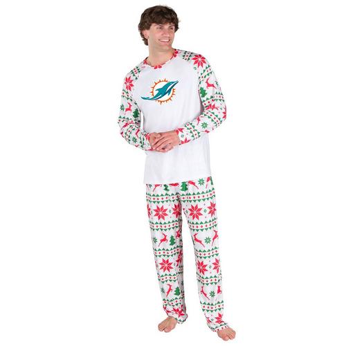 Concepts Sport Miami Dolphins Tidings Knit Top & Pant Pajama Set - Primary Image