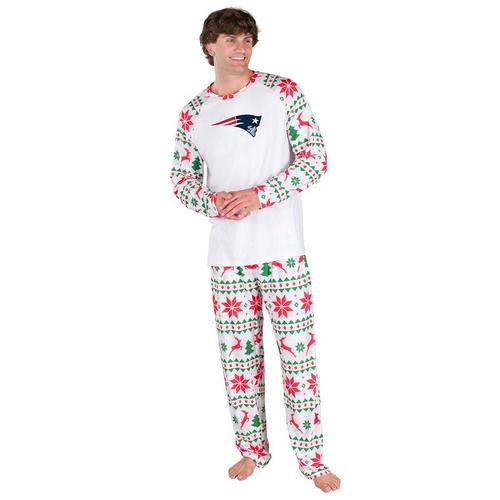 Concepts Sport New England Patriots Tidings Knit Top & Pant Pajama Set - Primary Image