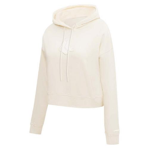 Pro Standard Boston Red Sox Neutral Cropped Fleece Hoodie - Primary Image