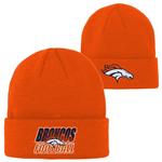 Genuine Stuff Kids' Denver Broncos Cuffed Double Sided Beanie - Thumbnail 1 of 3
