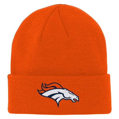 Genuine Stuff Kids' Denver Broncos Cuffed Double Sided Beanie - Primary Image