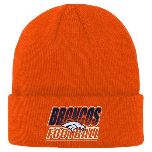 Genuine Stuff Kids' Denver Broncos Cuffed Double Sided Beanie - Primary Image