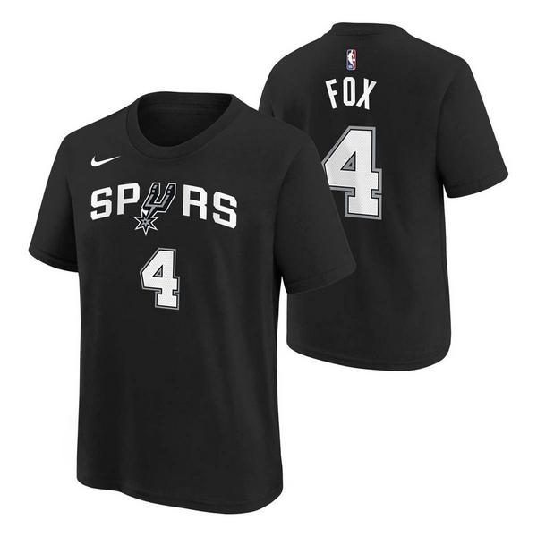 Nike Kids' San Antonio Spurs De'Aaron Fox #4 Icon Edition Name & Number T-Shirt