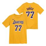 Nike Kids' Los Angeles Lakers Luka Doncic #77 Icon Edition Name & Number T-Shirt - Thumbnail 1 of 3