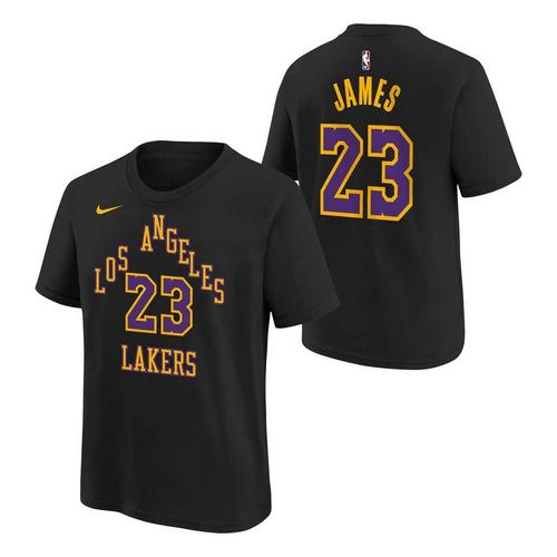 Nike Kids' Los Angeles Lakers LeBron James #23 2025 City Edition Name & Number T-Shirt - Primary Image