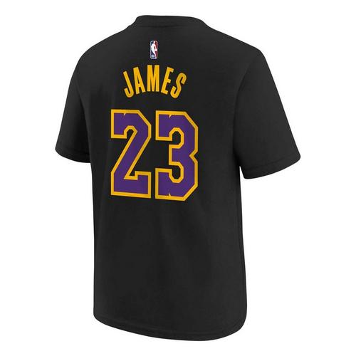 Nike Kids' Los Angeles Lakers LeBron James #23 2025 City Edition Name & Number T-Shirt - Primary Image