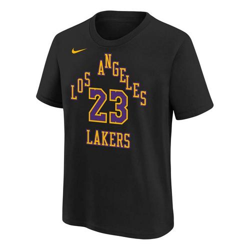Nike Kids' Los Angeles Lakers LeBron James #23 2025 City Edition Name & Number T-Shirt - Primary Image