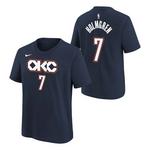 Nike Kids' Oklahoma City Thunder Chet Holmgren #35 2025 City Edition Name & Number T-Shirt - Thumbnail 1 of 3