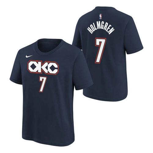 Nike Kids' Oklahoma City Thunder Chet Holmgren #35 2025 City Edition Name & Number T-Shirt - Primary Image