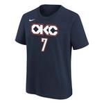Nike Kids' Oklahoma City Thunder Chet Holmgren #35 2025 City Edition Name & Number T-Shirt - Thumbnail 3 of 3