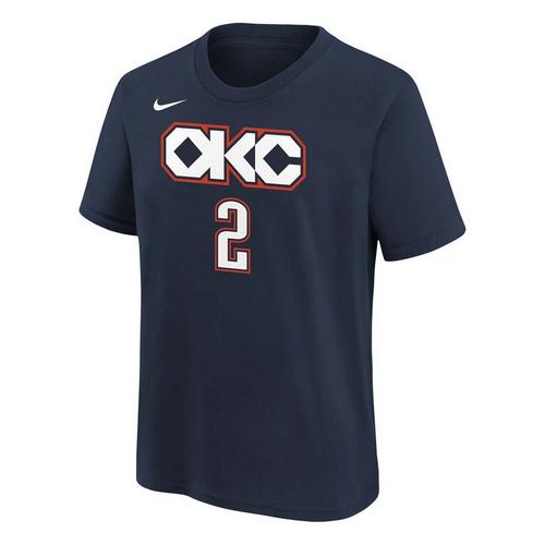 Nike Kids' Oklahoma City Thunder Shai Gilgeous-Alexander #2 2025 City Edition Name & Number T-Shirt - Primary Image