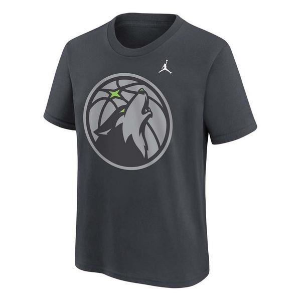 Kids' Minnesota Timberwolves Jordan Statement Nike T-Shirt Small Anthracite