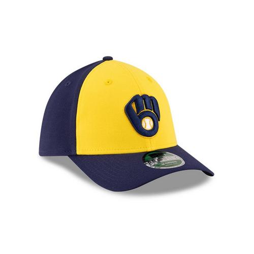 New Era Milwaukee Brewers 39THIRTY M-Crown Player Fitted Hat - Primary Image