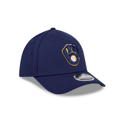 New Era Milwaukee Brewers 39THIRTY M-Crown Dashed Fitted Hat - Primary Image