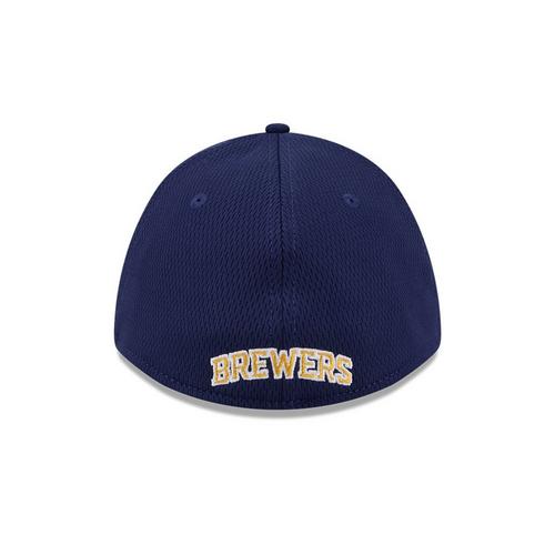 New Era Milwaukee Brewers 39THIRTY M-Crown Dashed Fitted Hat - Primary Image