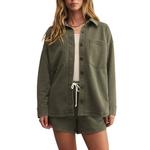 Women's Z Supply All Day Knit Denim Long Sleeve Oversized Shacket - Thumbnail 1 of 3