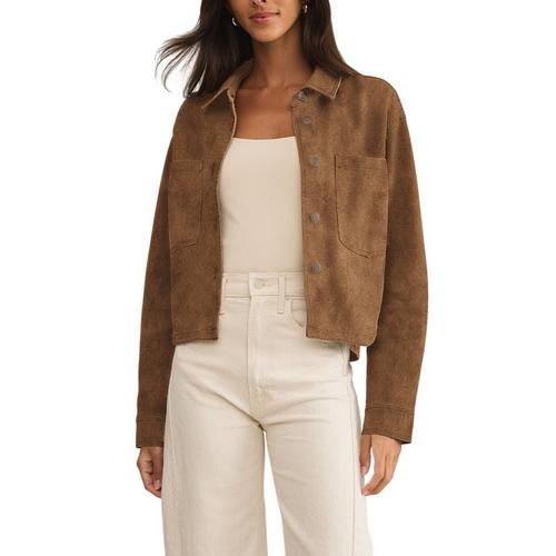 Women's Z Supply All Day Suede Cropped Jacket - Primary Image
