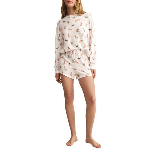 Women's Z Supply Cozy Up Pup Pajama Top - Primary Image